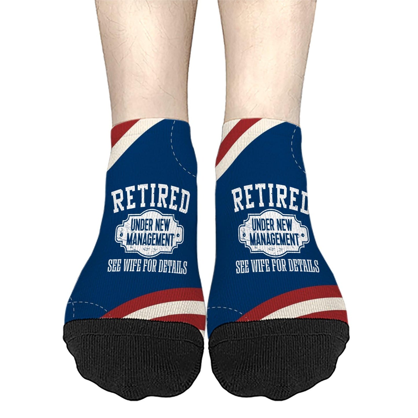 Retired Under New Management See Grandkids For Details Mens Athletic Socks Short For Women Socks