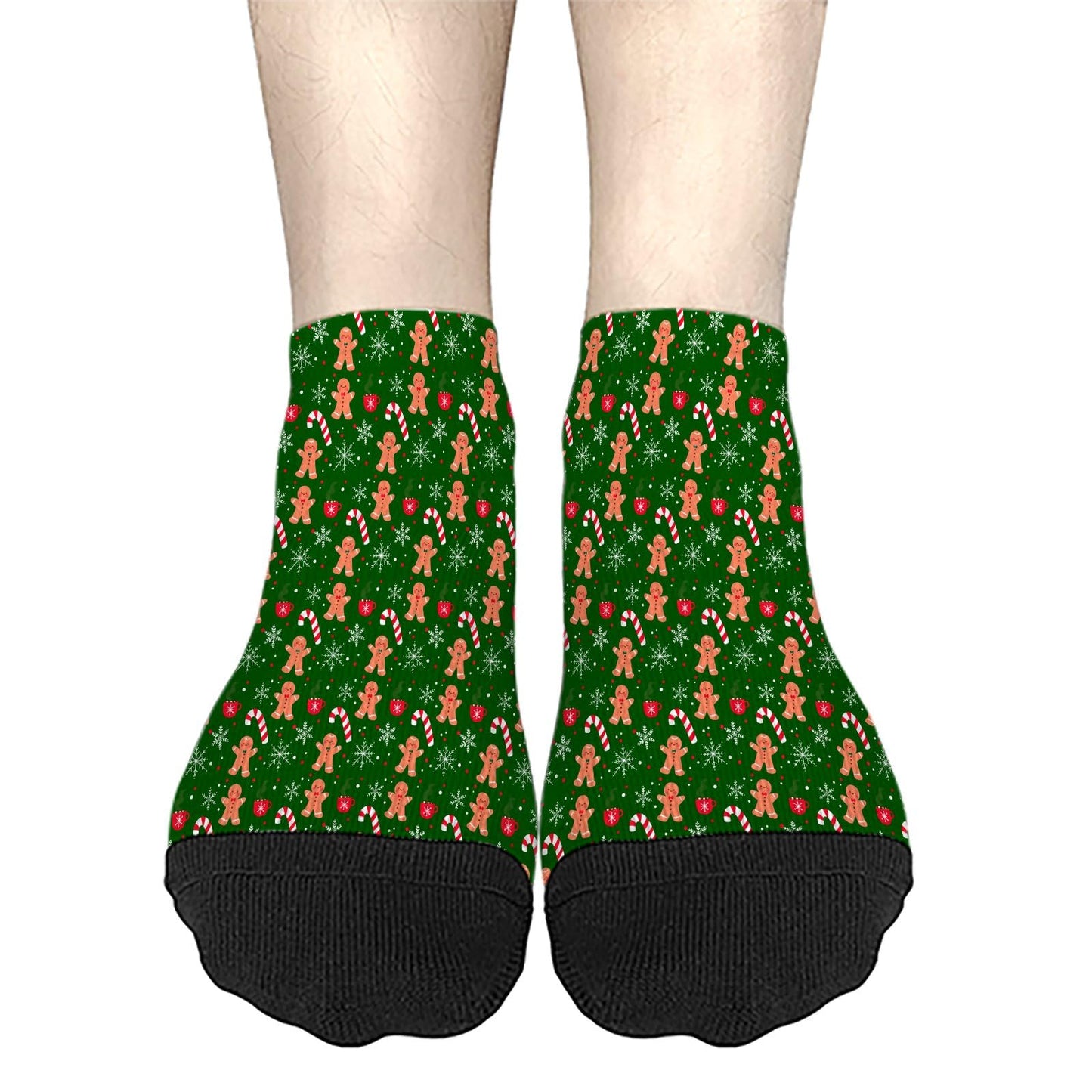 Christmas Pattern Men's Ankle Dress Socks - Funny Designs