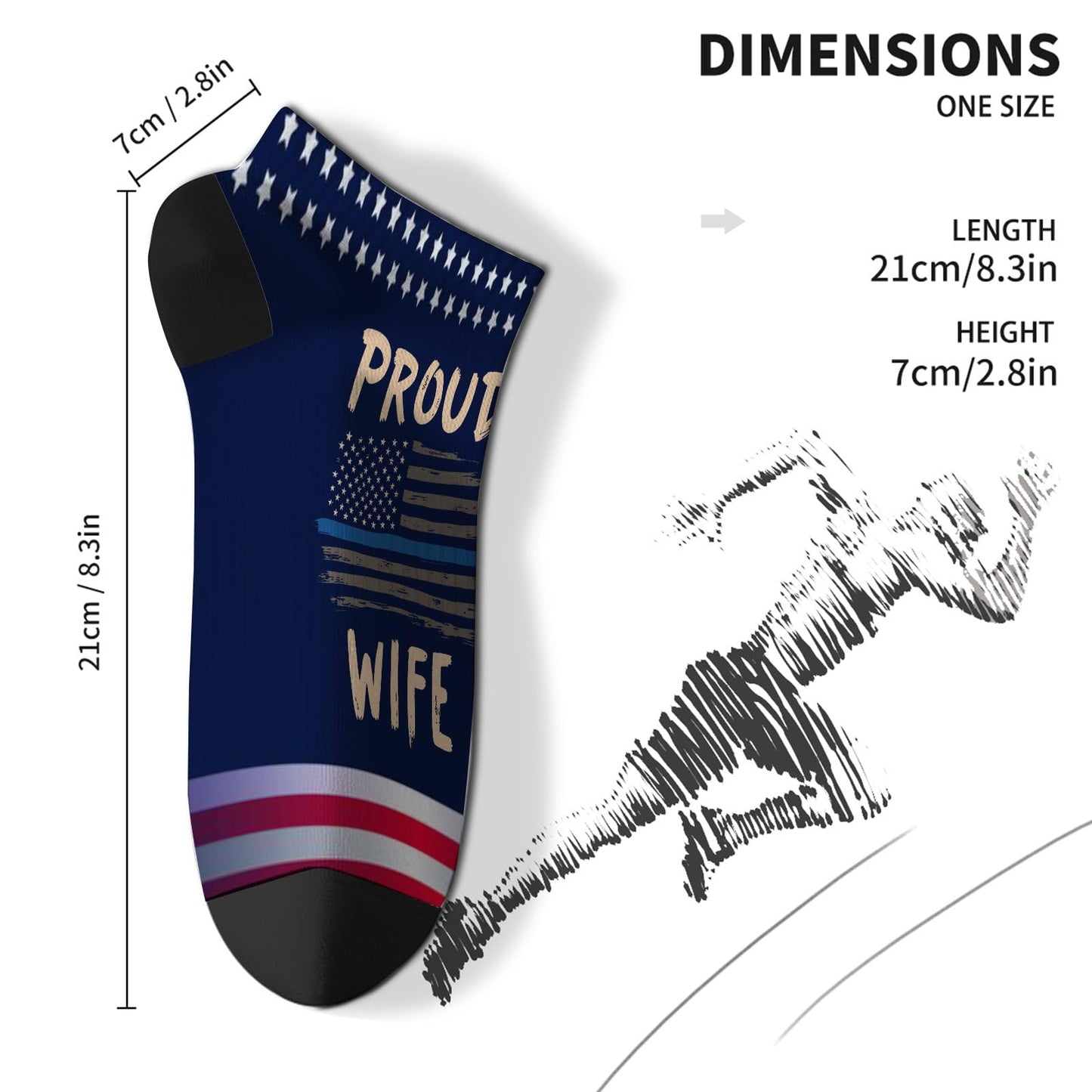 Proud Wife No Show Socks Womens Cotton Socks For Womens