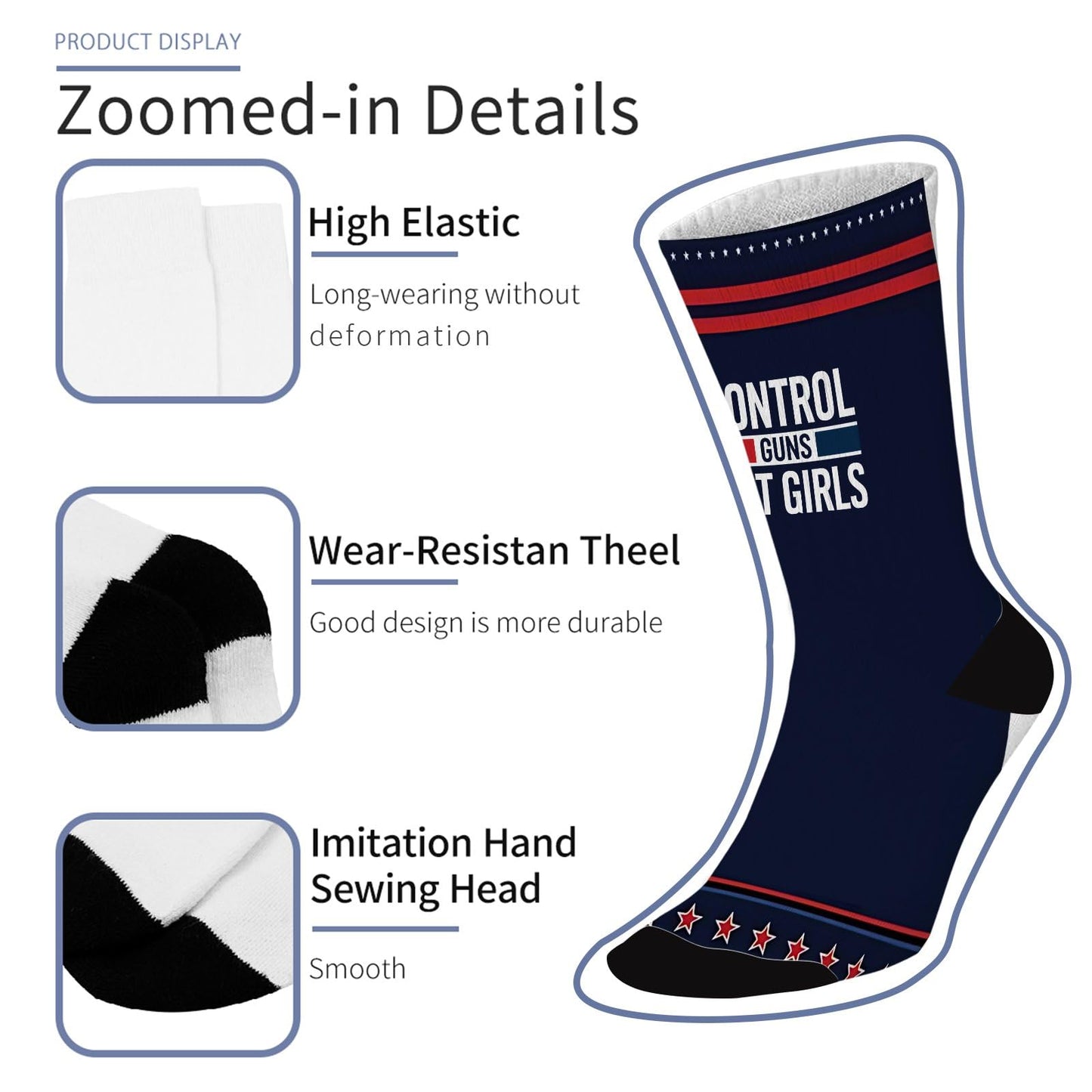 Funky Unisex Control Guns Design Socks