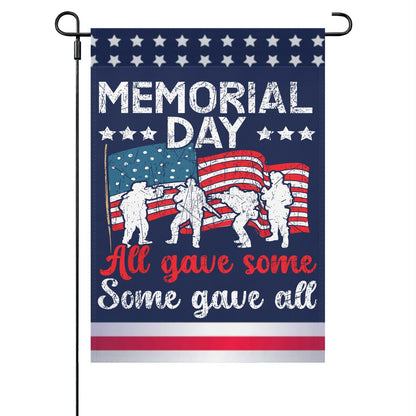 Humorous Double-Sided Outdoor Flag for Garden - All Gave Some Some Gave All