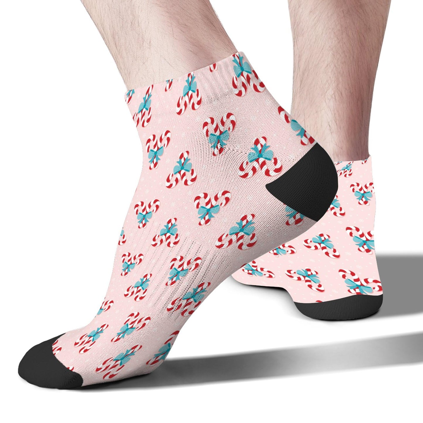 Funny Christmas Pattern Boys Ankle Socks Low Cut For Men Socks
