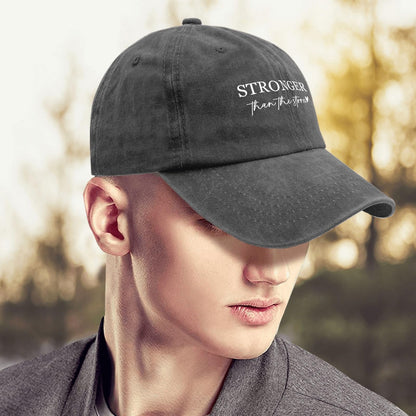 NICVAPE Stronger Than The Storm Hat - Pigment Black Dad Hat