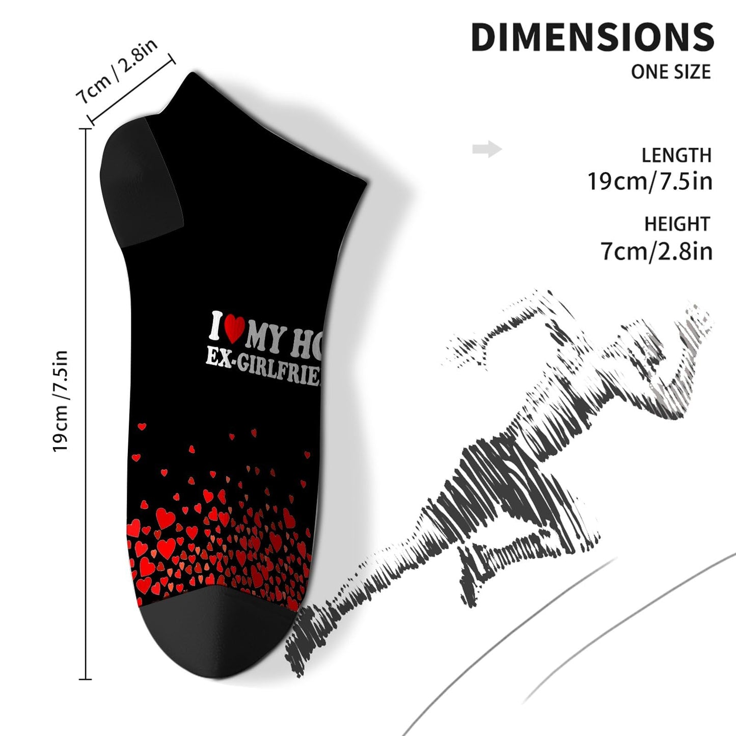 I Love My Hot Girlfriend Womens Ankle Socks Crew For Men's Sock