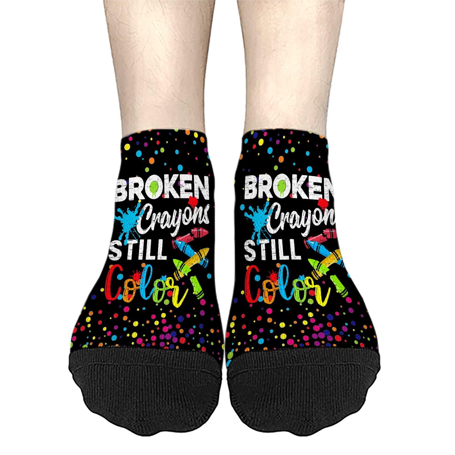 Broken Crayons Still Color Mens Low Cut Socks Invisible For Mens Sock