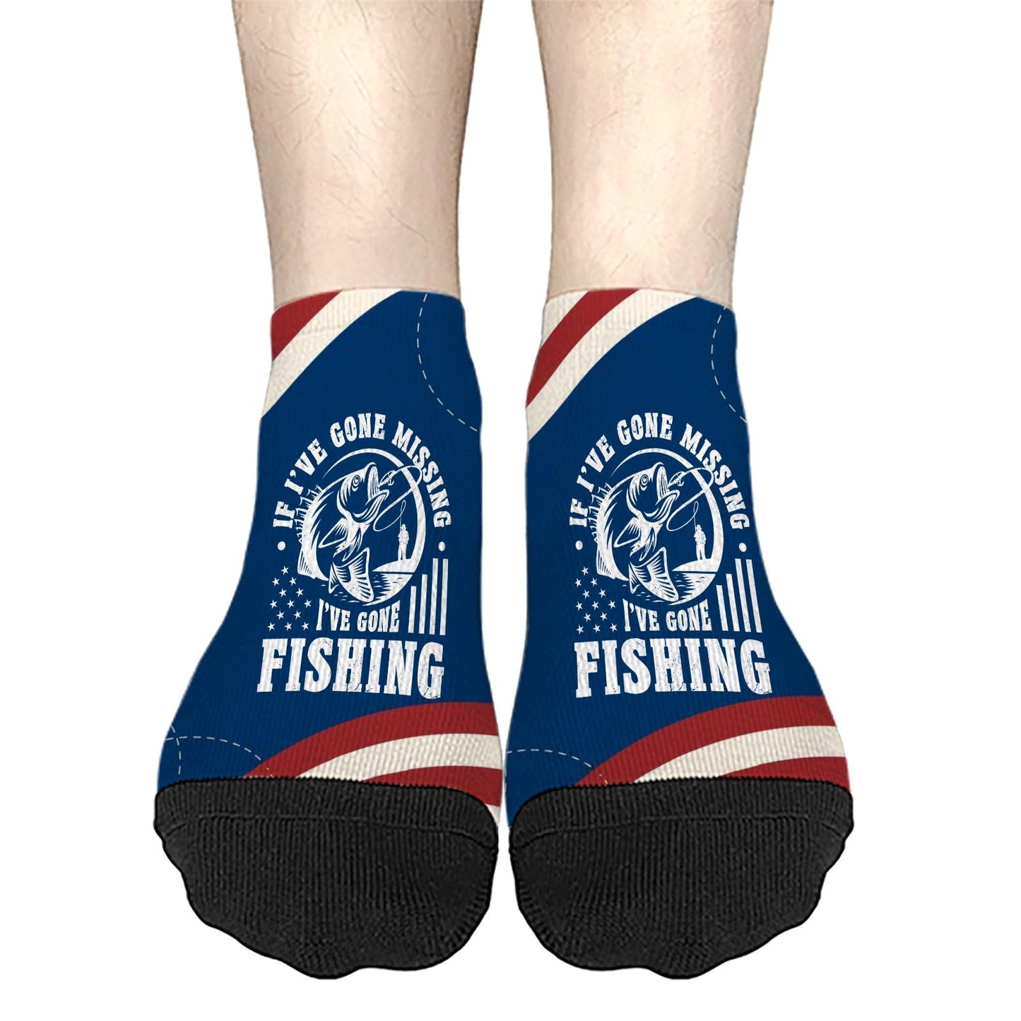 If I've Gone Missing I've Gone Fishing No Show Socks Women Athletic For Women's Sock