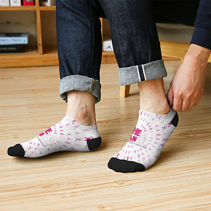 Breast Cancer Awareness Hummingbird No Show Socks Men Hidden Womens Socks