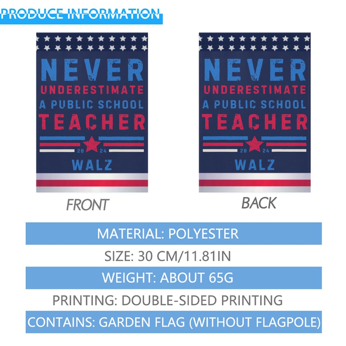 Public School Teacher House Flags for Farmhouse Garden