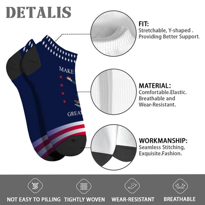 Make Skating Great Again Trump 2024 Short Socks For Women Athletic Sock For Mens