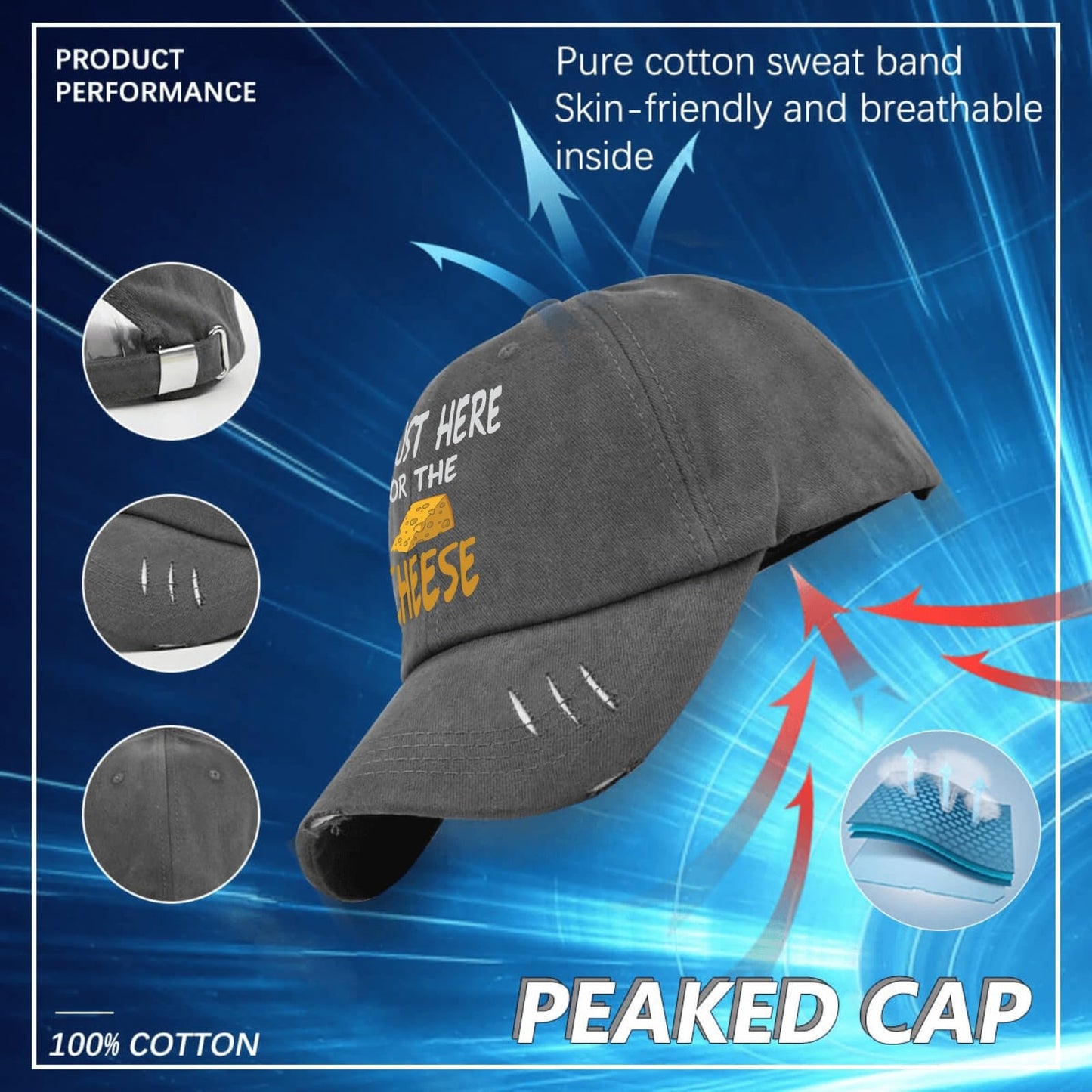 Dark Grey Cheese Cap - Gifts for Daughter