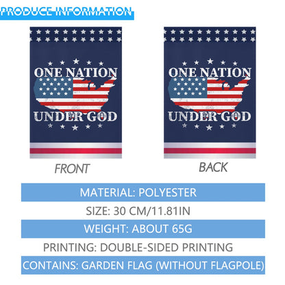 One Nation Under God Outdoor House Flag - Double Sided Inspirational Design