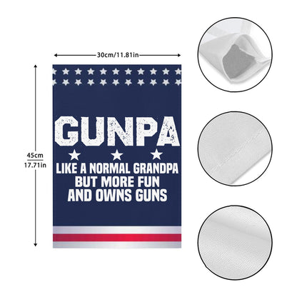 Grandpa Fun Guns Yard Flag Double Sided