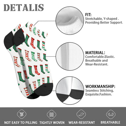 Funny Christmas Pattern No Show Socks Men Cotton Sock Mens