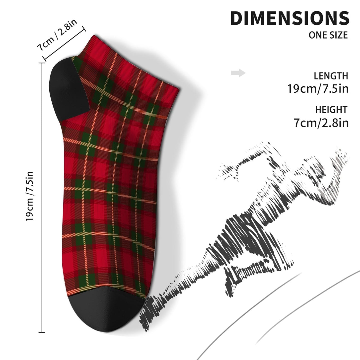 Funny Christmas Pattern Boys Ankle Socks Low Cut For Men Socks
