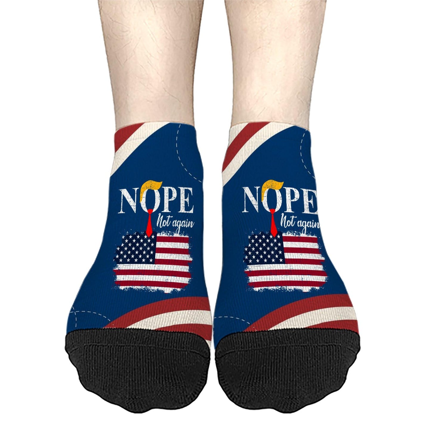 Nope Not Again Womens Socks Crew Low Cut Men's Sock