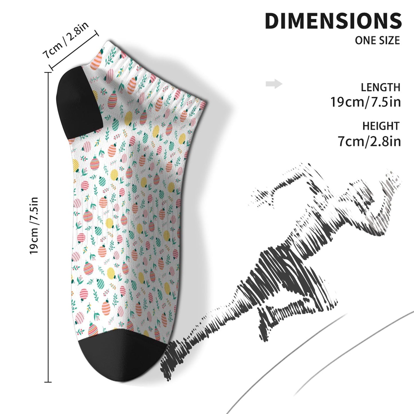 Funny Christmas Pattern Boys Ankle Socks Low Cut For Men Socks
