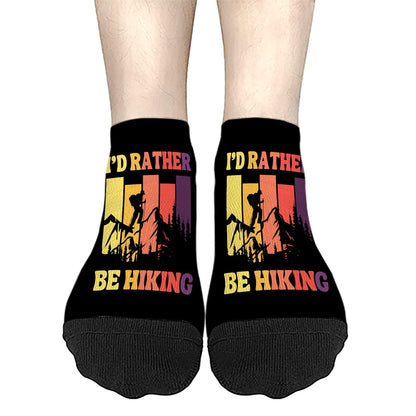 I'd Rather Be Hiking Men Ankle Socks Low Cut Sock For Men