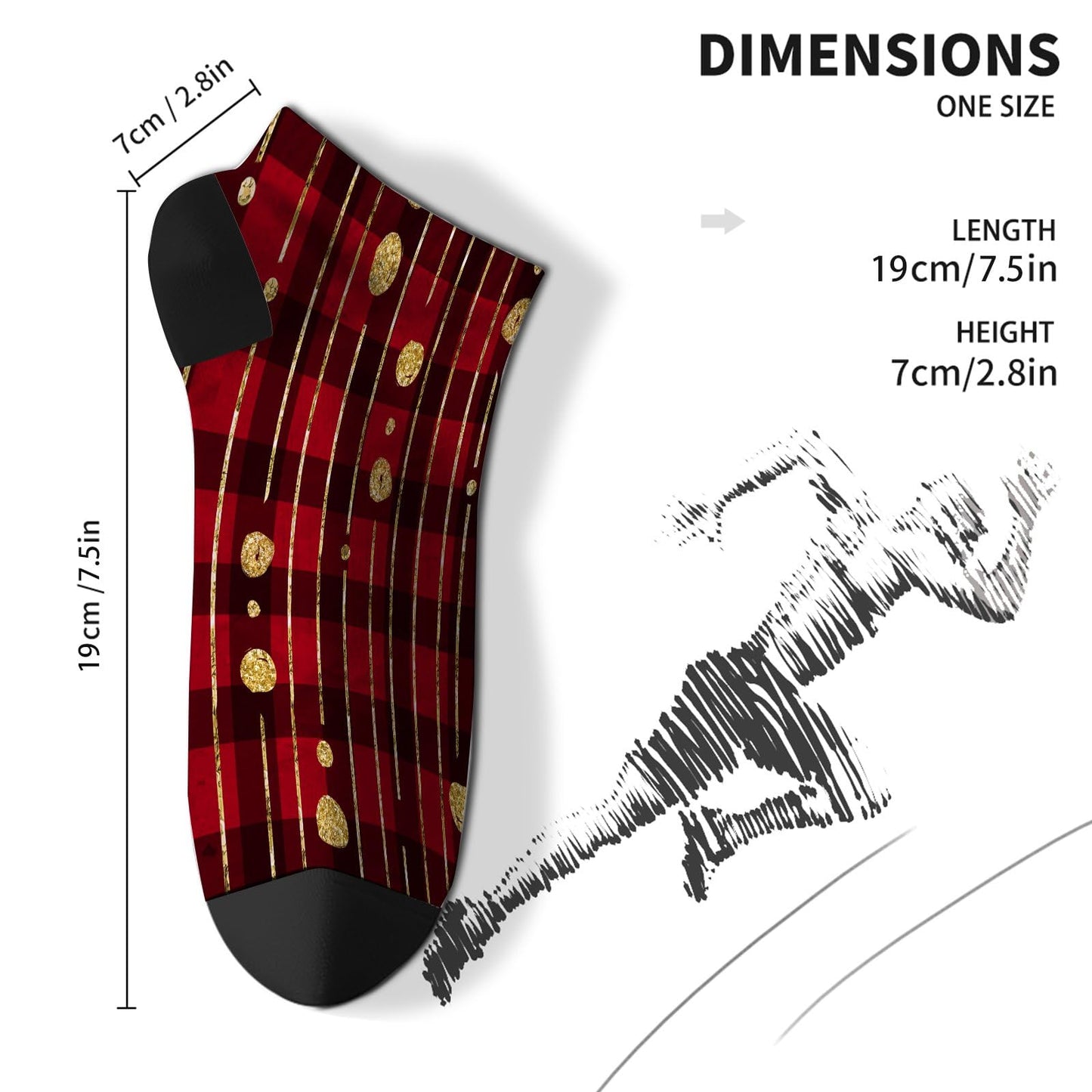 Funny Christmas Pattern No Show Socks Men Cotton Sock Mens
