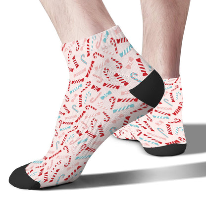 Funny Christmas Pattern Boys Ankle Socks Low Cut For Men Socks