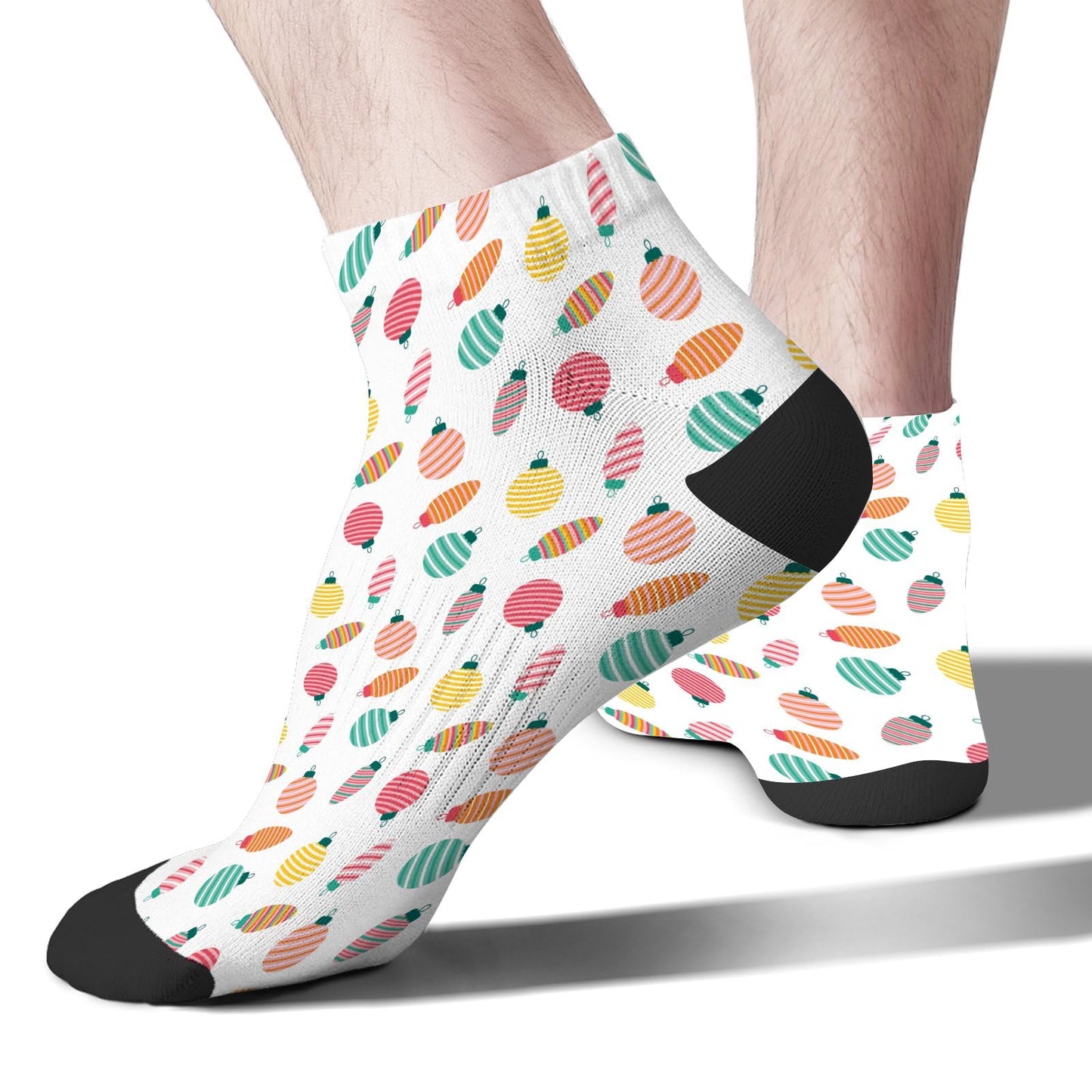 Christmas Pattern Men's Ankle Dress Socks - Funny Designs