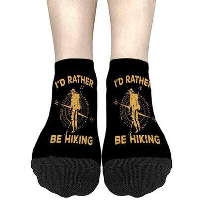 I'd Rather Be Hiking Mens Socks Ankle Athletic Sock For Men