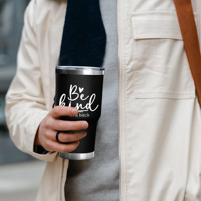 Be Kind Coffee Tumbler: Lid & Straw. Perfect for Students, Office, Gym.