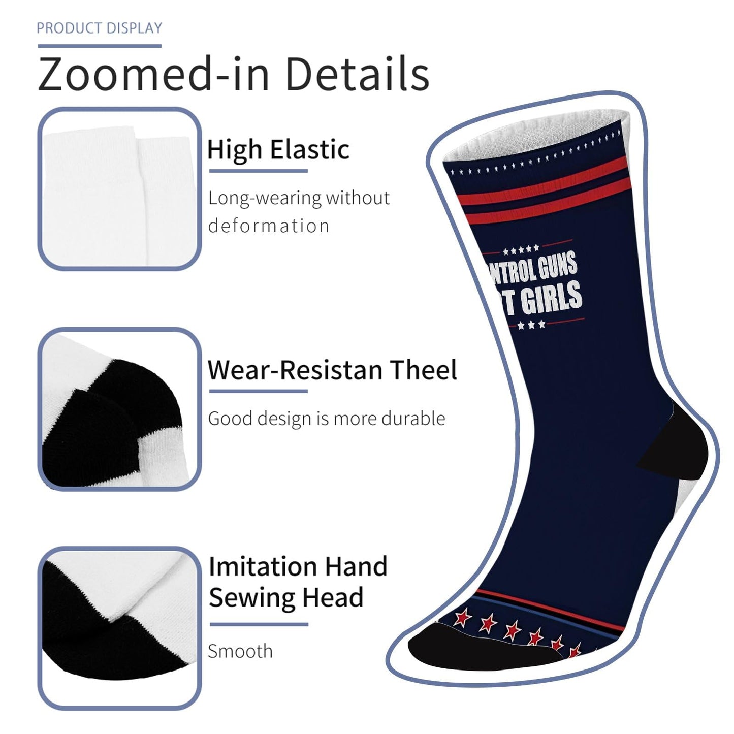 Colorful Half Calf Crazy Design Socks for Men - Novelty Gift