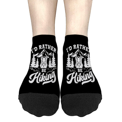 I'd Rather Be Hiking Men Ankle Socks Low Cut Sock For Men