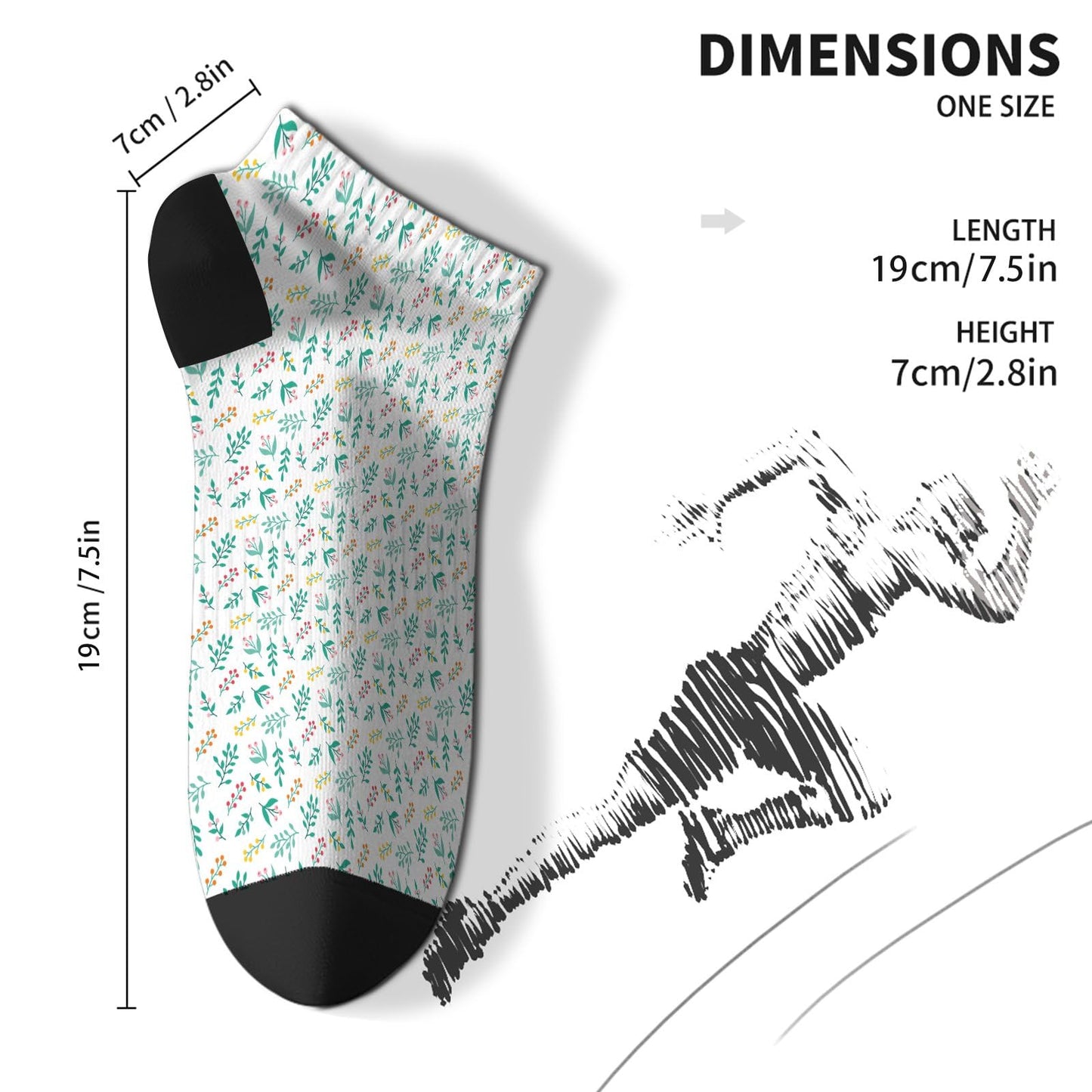 Funny Christmas Pattern Boys Ankle Socks Low Cut For Men Socks