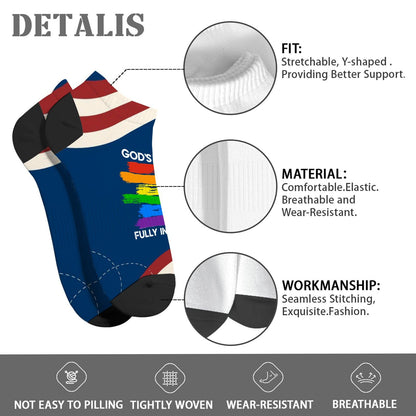 Fully Inclusive Rainbow Crew Socks for Women