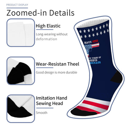 Colorful Novelty Men's Half-Calf Socks with Crazy Design