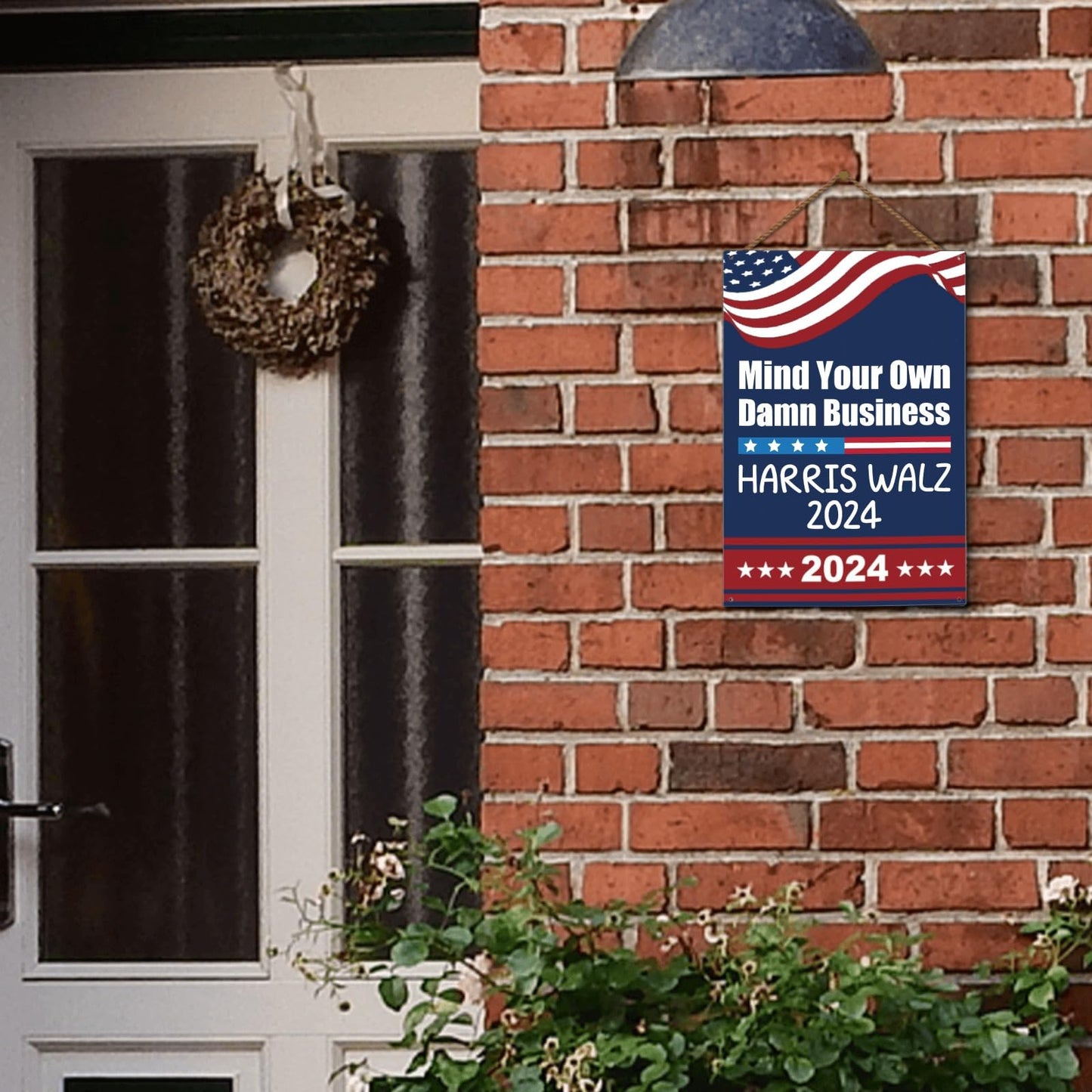 Mind Your Own Business Galvanized Metal Wall Decor