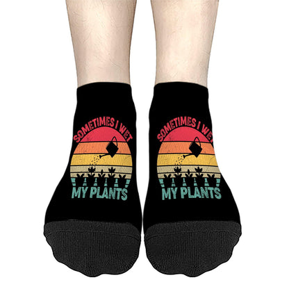 Plant Lovers Sometimes I Wet My Plants Womens Ankle Socks Ankle Sock Mens