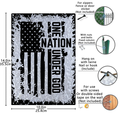 One Nation Under God Rustic Wall Decor
