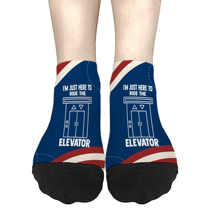 I'm Onlys Here To Ride The Elevator Short Socks For Women Short Sock For Women's