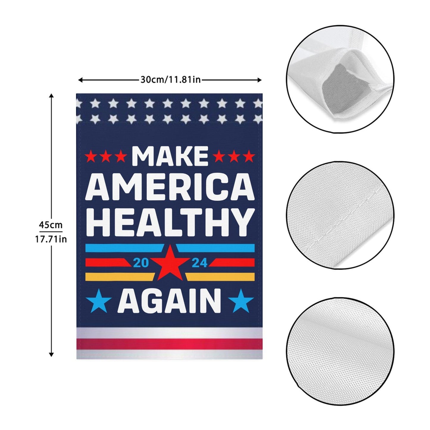 Make America Healthys Again 2024 House Flags One Size Vintage Funny Garden Flag Rustic Garden Flag