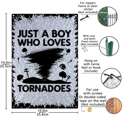 Tornado Lover Galvanized Metal Wall Decor