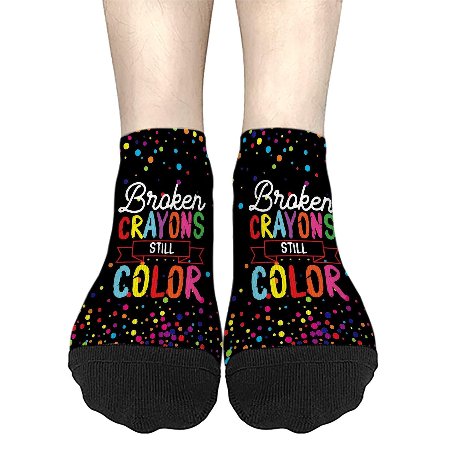 Broken Crayons Still Color Mens Dress Socks Hidden Socks For Men