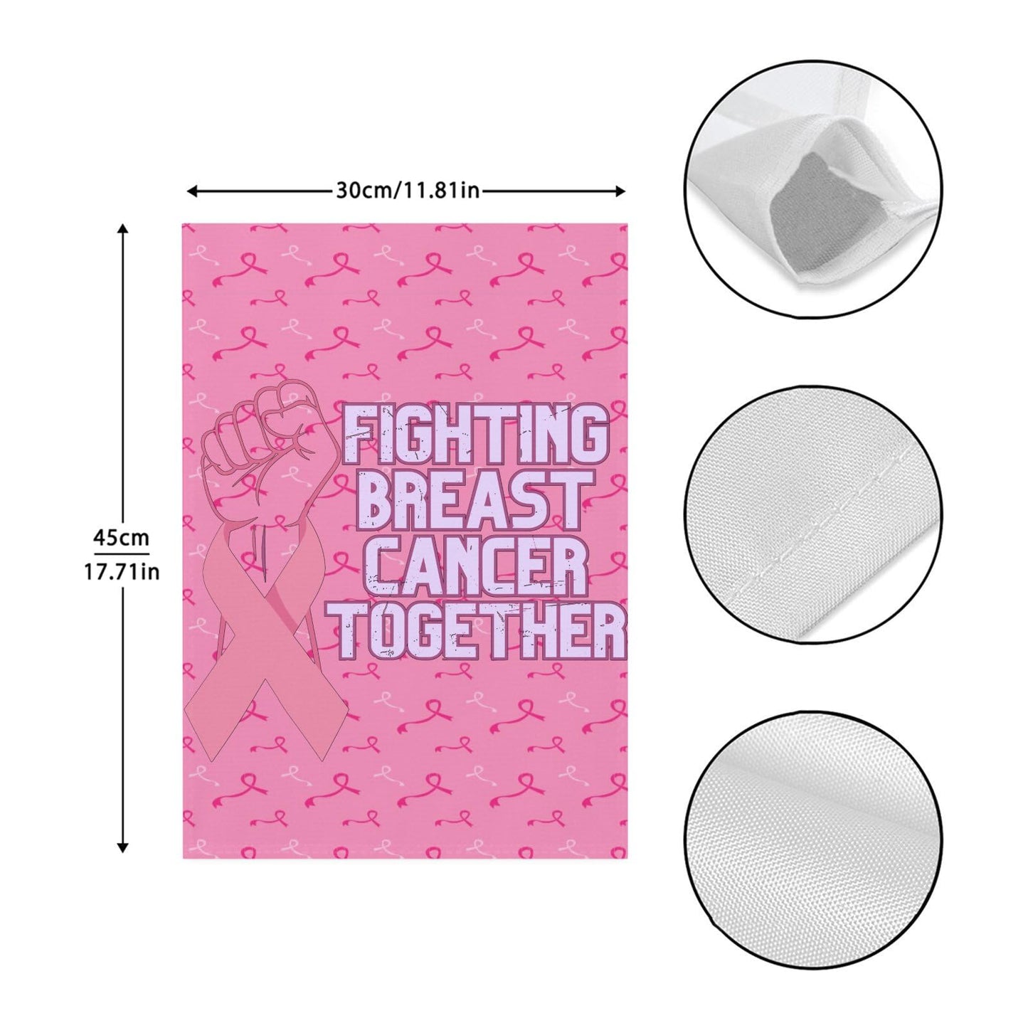 Breast Cancer Awareness Vintage Garden Flag