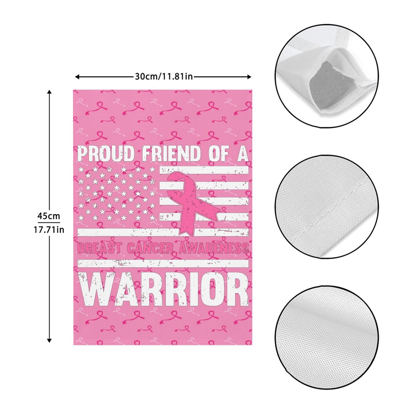 Breast Cancer Warriors Yard Flag - Double Sided