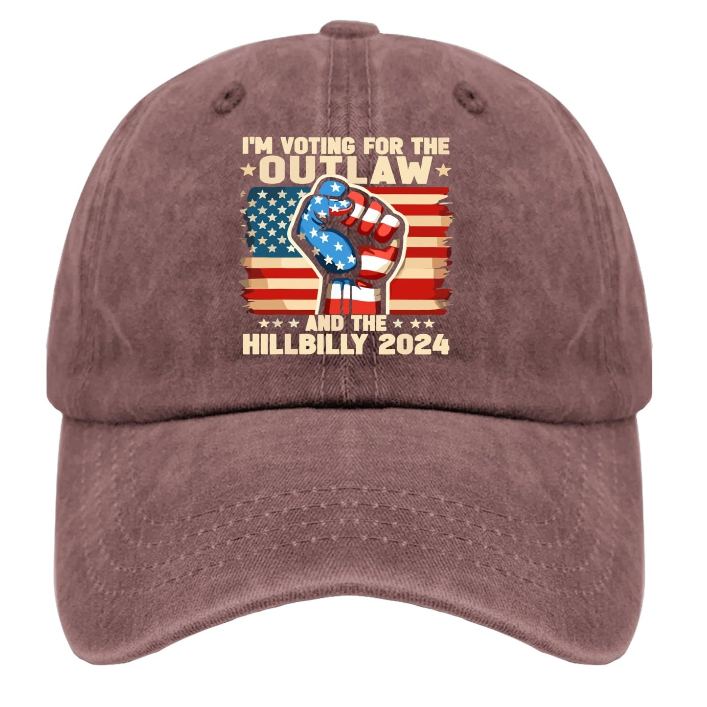 Outlaw & Hillbilly 2024 US Flag Cap - Funny Trucker Hat