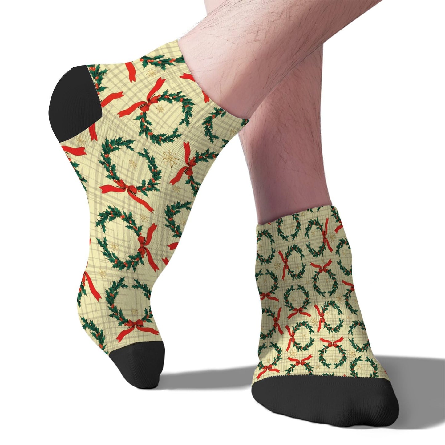 Funny Christmas Pattern Low Cut Socks Men Short Men's Sock