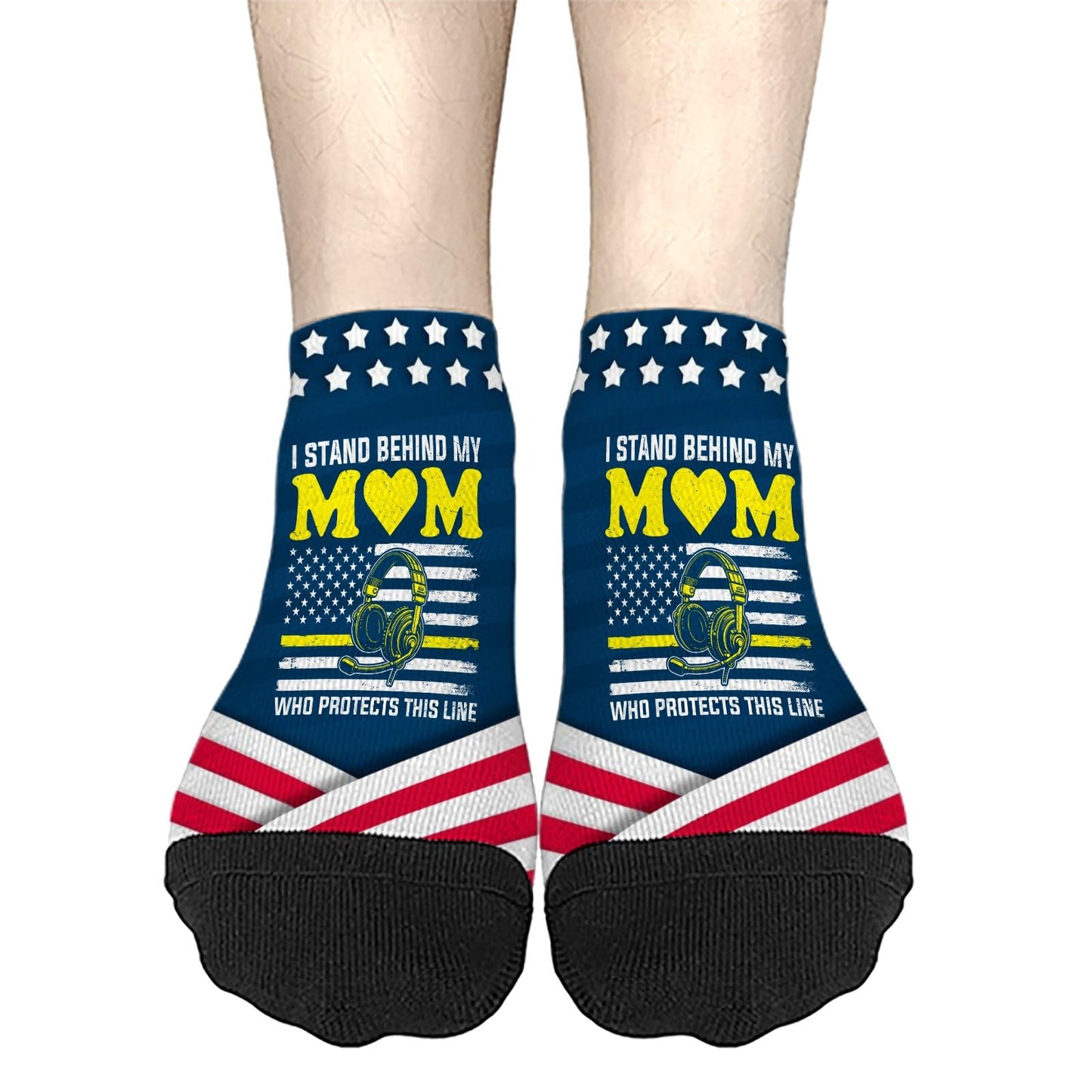 Mom 911 Dispatcher Crew Socks - Invisible Women's Socks