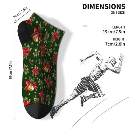 Funny Christmas Pattern Boys Ankle Socks Low Cut For Men Socks