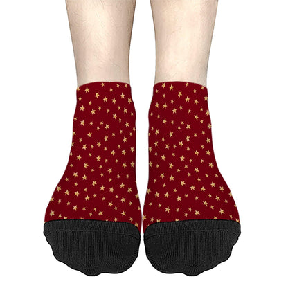 Funny Christmas Pattern Boys Ankle Socks Low Cut For Men Socks