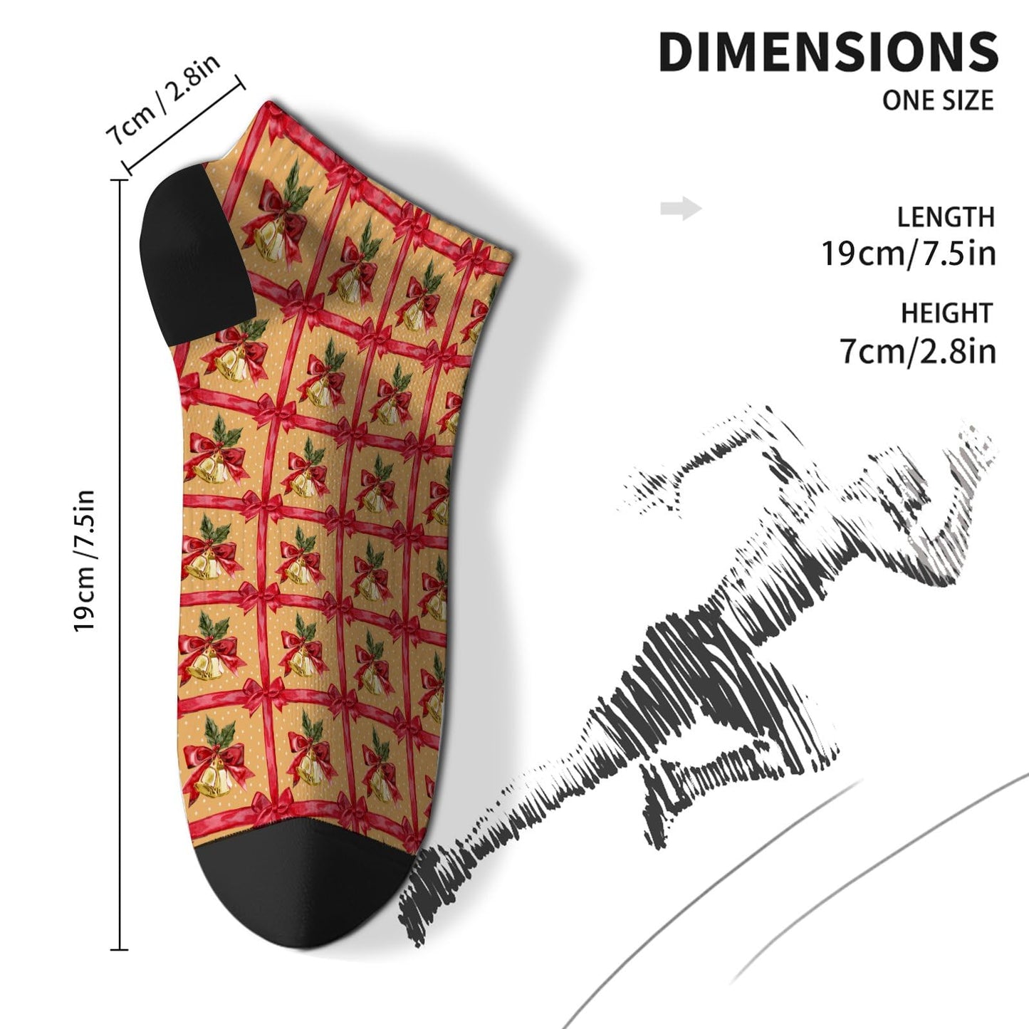 Funny Christmas Pattern Boys Ankle Socks Low Cut For Men Socks