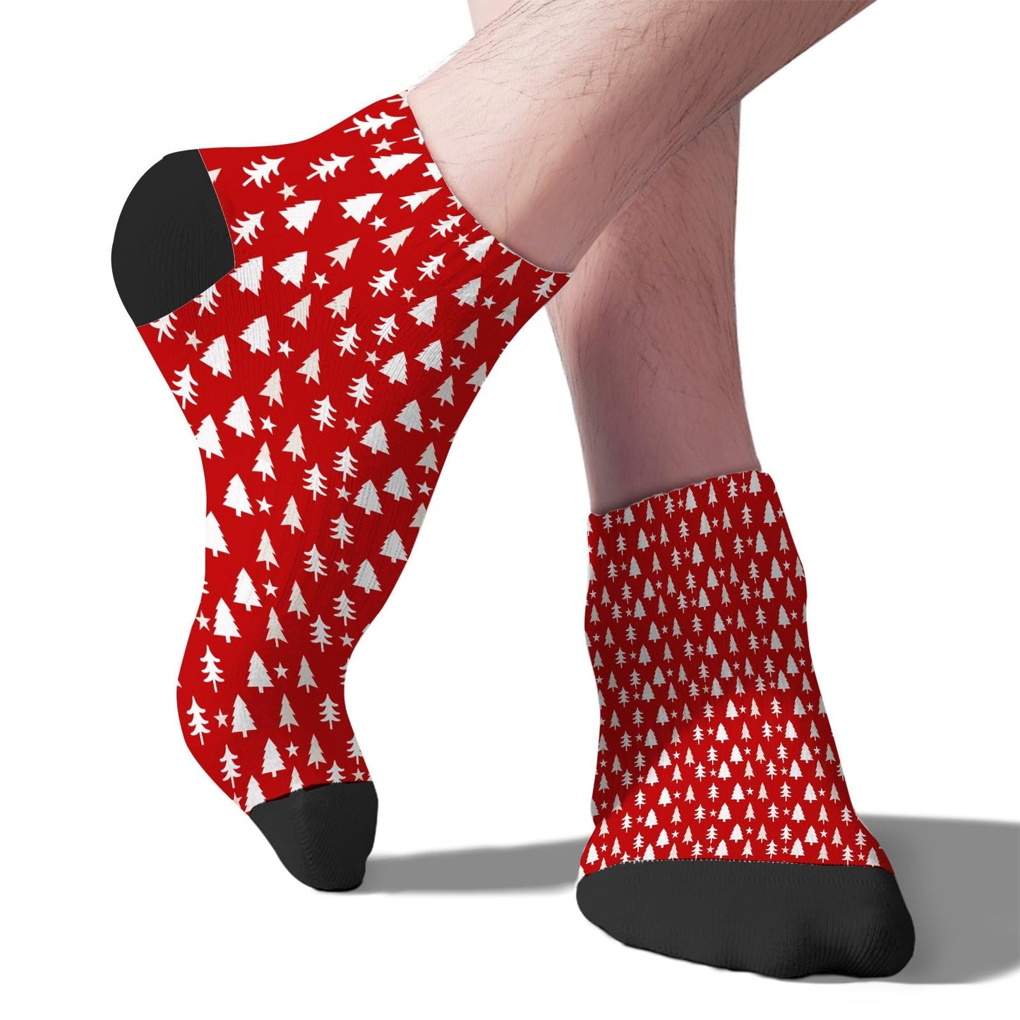 Funny Christmas Pattern No Show Socks Men Cotton Sock Mens
