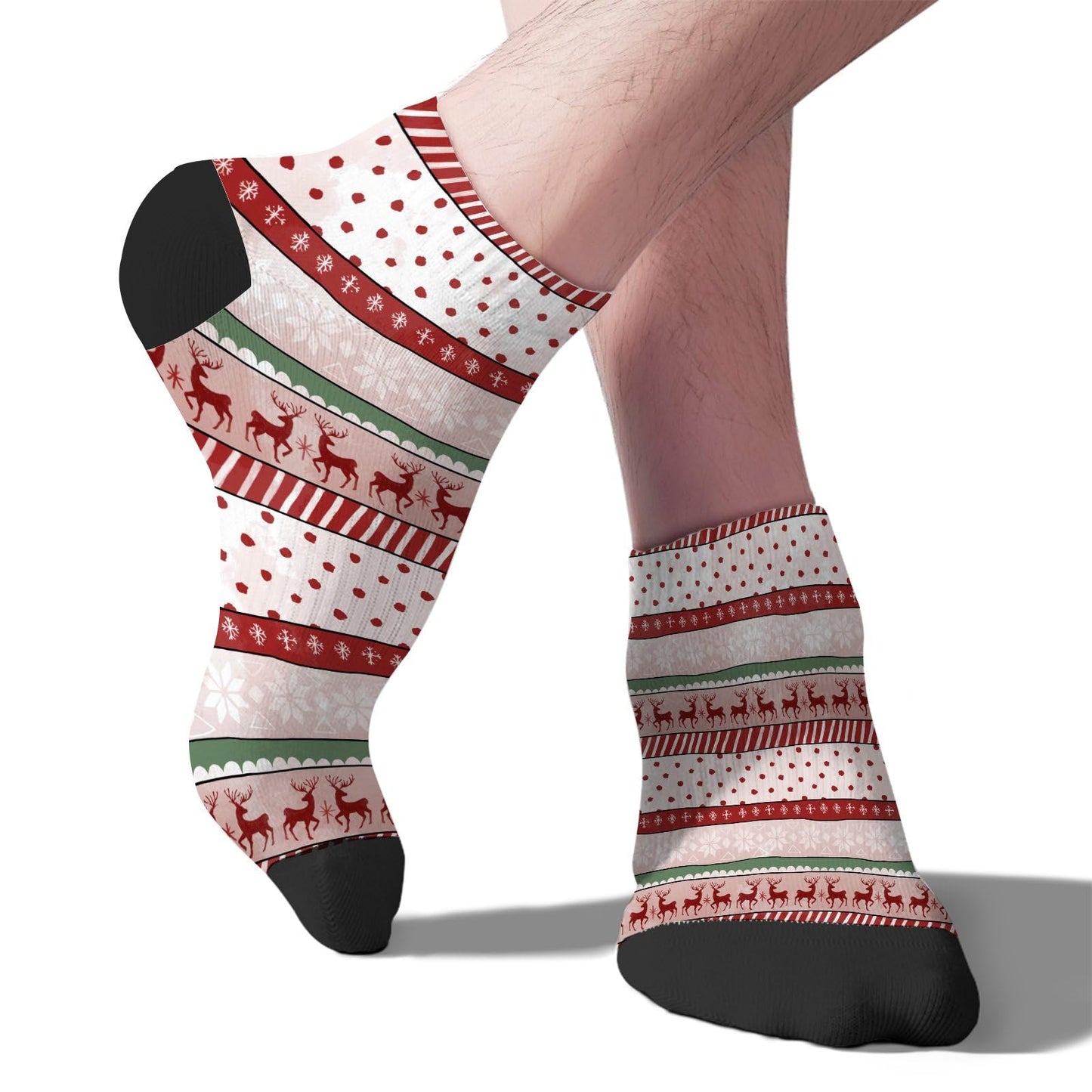 Funny Christmas Pattern Womens Cotton Socks Low Cut Socks For Men