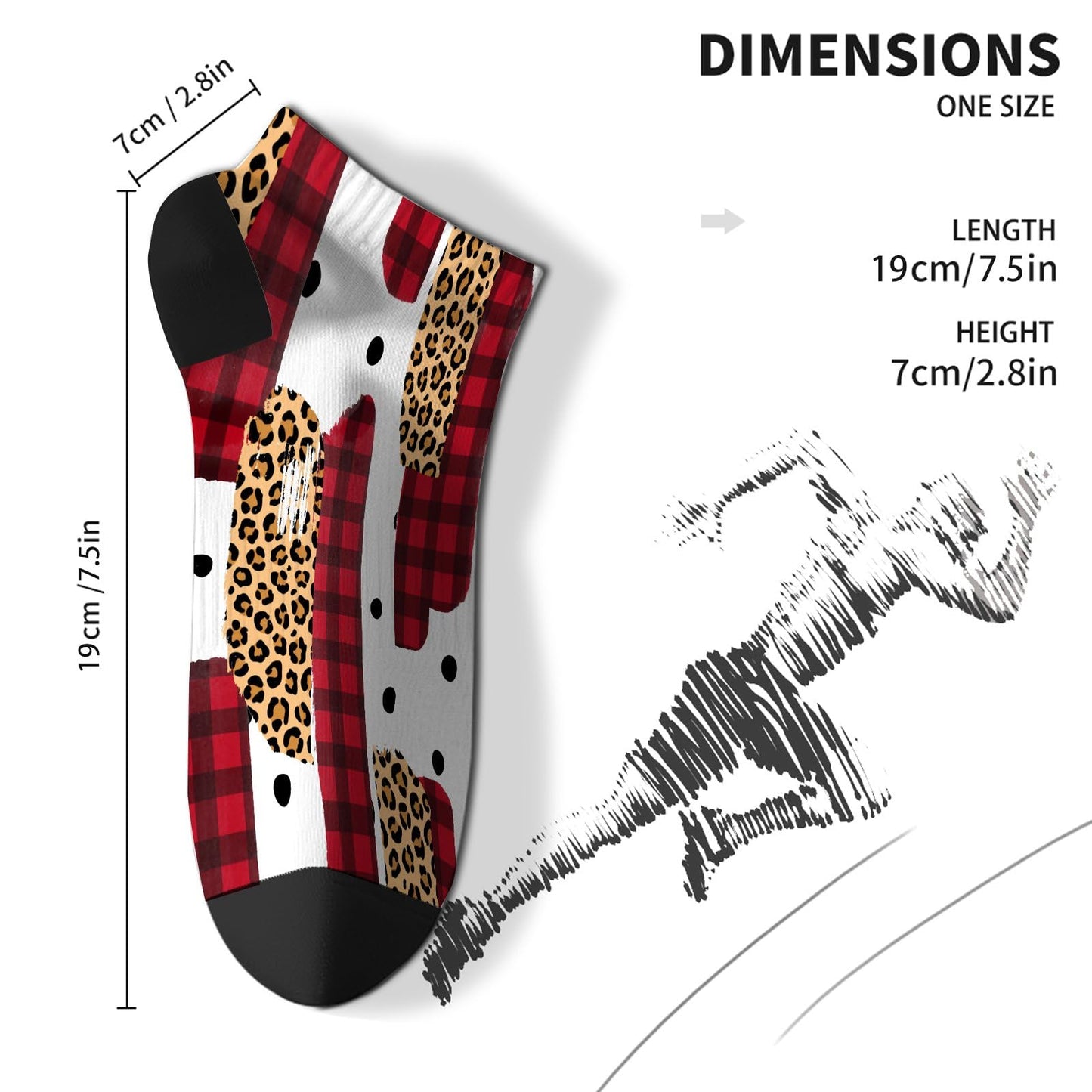 Funny Christmas Pattern Low Cut Socks Men Short Men's Sock