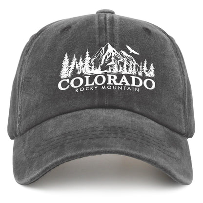 Rocky Mountain Baseball Hat | Sun Hat for Women | Black Baseball Cap